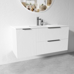 3D-2W 1200x450x550mm White Wall Hung Plywood Vanity with Ceramic Basin 3D-2W 1200x450x550mm White Wall Hung Plywood Vanity with Ceramic Basin